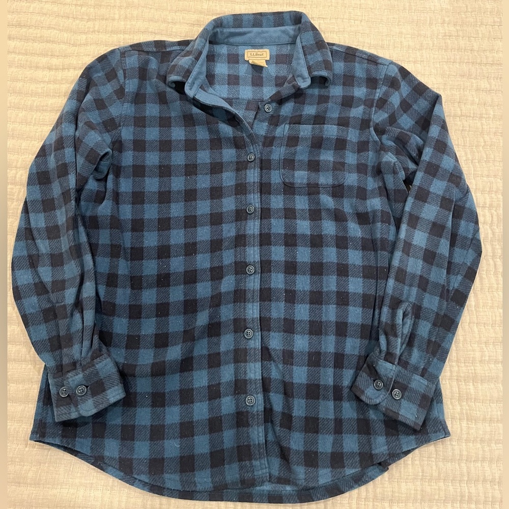 L.L. Bean Fleece Button Down Sz S